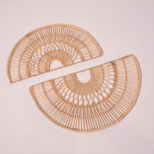 Rattan Rainbow Shape Wall Hanging-Wall Art-House of Ekam