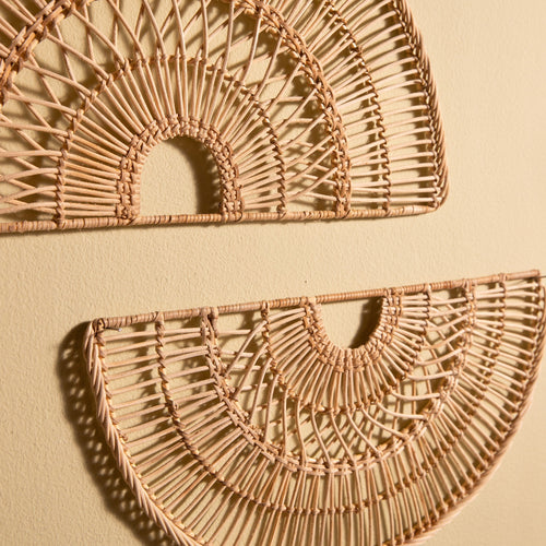 Rattan Rainbow Shape Wall Hanging-Wall Art-House of Ekam