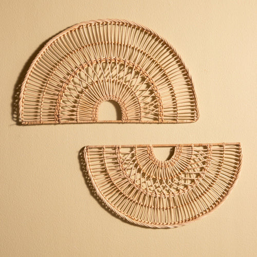 Rattan Rainbow Shape Wall Hanging-Wall Art-House of Ekam