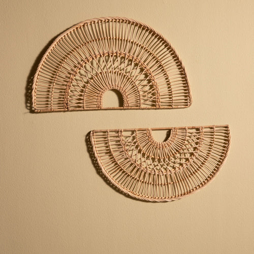 Rattan Rainbow Shape Wall Hanging-Wall Art-House of Ekam