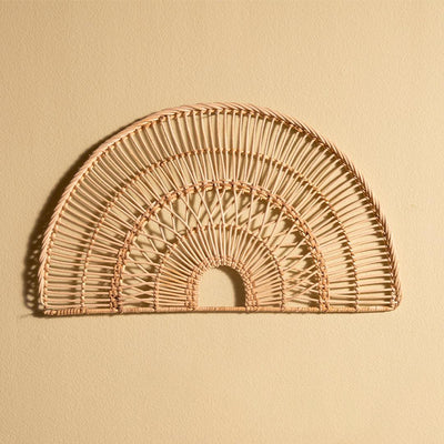 Rattan Rainbow Shape Wall Hanging-Wall Art-House of Ekam