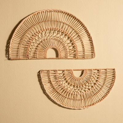 Rattan Rainbow Shape Wall Hanging-Wall Art-House of Ekam