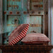 Red Ambi Kalamkari Blockprint Cushion Cover-Cushion Covers-House of Ekam