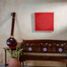 Red Chakra Lambani Hand Embroidery Wall Art 2*2 feet-Framed Wall Art-House of Ekam