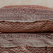 Red Firdaus Kalamkari Blockprint Cushion Cover-Cushion Covers-House of Ekam