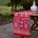 Red Gulnaar Handblockprinted Table Linen-Table Runners-House of Ekam