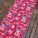 Red Gulnaar Handblockprinted Table Linen-Table Runners-House of Ekam