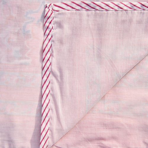 Red Gulnaar Queen Size Muslin Dohar-Quilt sets-House of Ekam