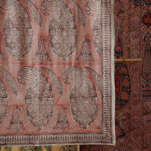 Red Paisley Machilipatnam Kalamkari Palampore Wall Art-Framed Wall Art-House of Ekam