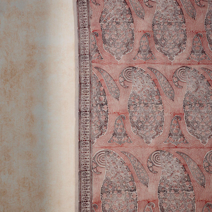 Red Paisley Machilipatnam Kalamkari Palampore Wall Art-Framed Wall Art-House of Ekam