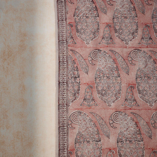 Red Paisley Machilipatnam Kalamkari Palampore Wall Art-Framed Wall Art-House of Ekam