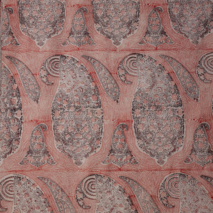 Red Paisley Machilipatnam Kalamkari Palampore Wall Art-Framed Wall Art-House of Ekam