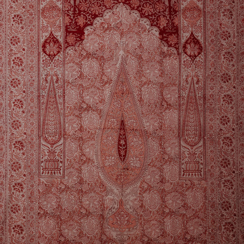 Red Pandu Machilipatnam Kalamkari Palampore Wall Art-Framed Wall Art-House of Ekam