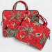 Red Tropical Safari Laptop Sleeve with Handle-Laptop Sleeves-House of Ekam