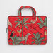 Red Tropical Safari Laptop Sleeve with Handle-Laptop Sleeves-House of Ekam