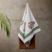 Red Verbena Blockprint Bath/Hand/Face Waffle Towel-bath towels-House of Ekam