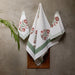 Red Verbena Blockprint Bath/Hand/Face Waffle Towel-bath towels-House of Ekam