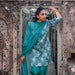 Ruhani Green Paisley Blockprinted Suit Set with Dupatta-Suits-House of Ekam