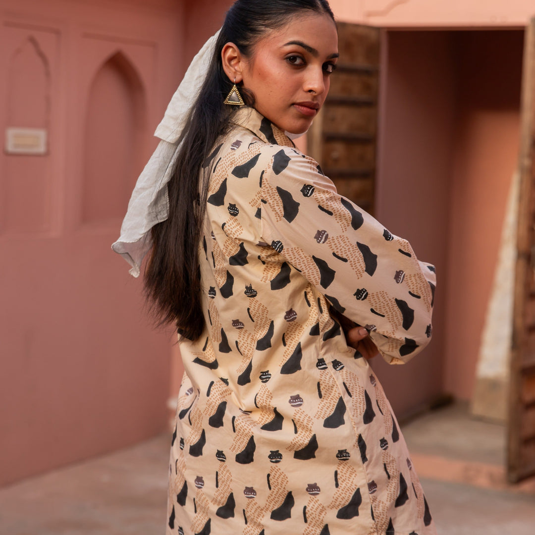 Sand &amp; Black Jeeja Cotton Shirt-Shirts-House of Ekam