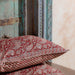 Sindhura Paisley Kalamkari Blockprint Cushion Cover-Cushion Covers-House of Ekam