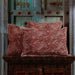 Sindhura Paisley Kalamkari Blockprint Cushion Cover-Cushion Covers-House of Ekam