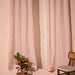 Solid Baby Pink Cotton Silk Sheer Curtains-Curtains-House of Ekam