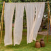 Solid Beige Chiffon Sheer Curtain-Curtains-House of Ekam