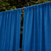 Solid Blue Cotton Slub Curtain-Curtains-House of Ekam