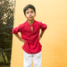 Solid Fuchsia Pink Kids Kurta-Kidswear-House of Ekam