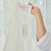 Solid White Cotton Silk Sheer Curtains-Curtains-House of Ekam