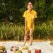 Solid Yellow Cotton Slub Boys Shorts-Kidswear-House of Ekam