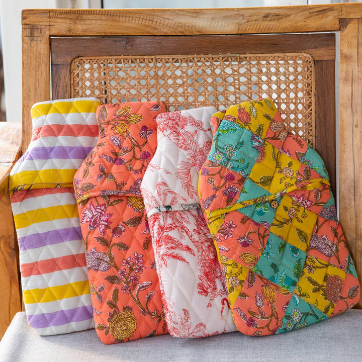 Spring Floral Patchwork Hot Water Bag Cover-Hot Water Bag Cover-House of Ekam