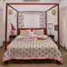 Tarini Jaal Reversible Hand Blockprint Double Bed Quilt-Quilt sets-House of Ekam