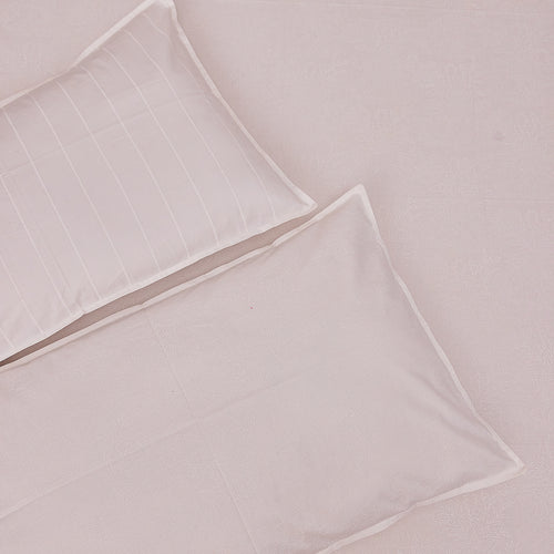 Tarini Jaal White on White Double Bed Bedsheet-Bedsheets-House of Ekam