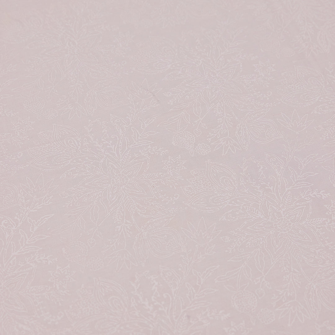 Tarini Jaal White on White Double Bed Bedsheet-Bedsheets-House of Ekam