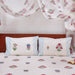 Tarini Two Buti Blockprint Double Bedsheet With Pillow Cover-Bedsheets-House of Ekam