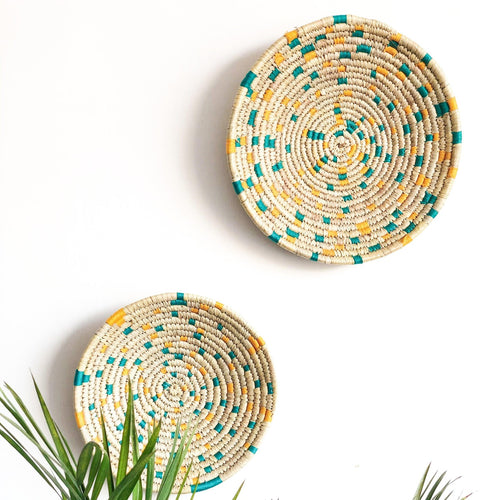 Terrazzo Inspired Sabai Handwoven Grass Basket-Sabai baskets-House of Ekam