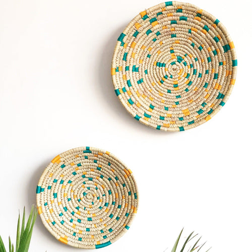 Terrazzo Inspired Sabai Handwoven Grass Basket-Sabai baskets-House of Ekam