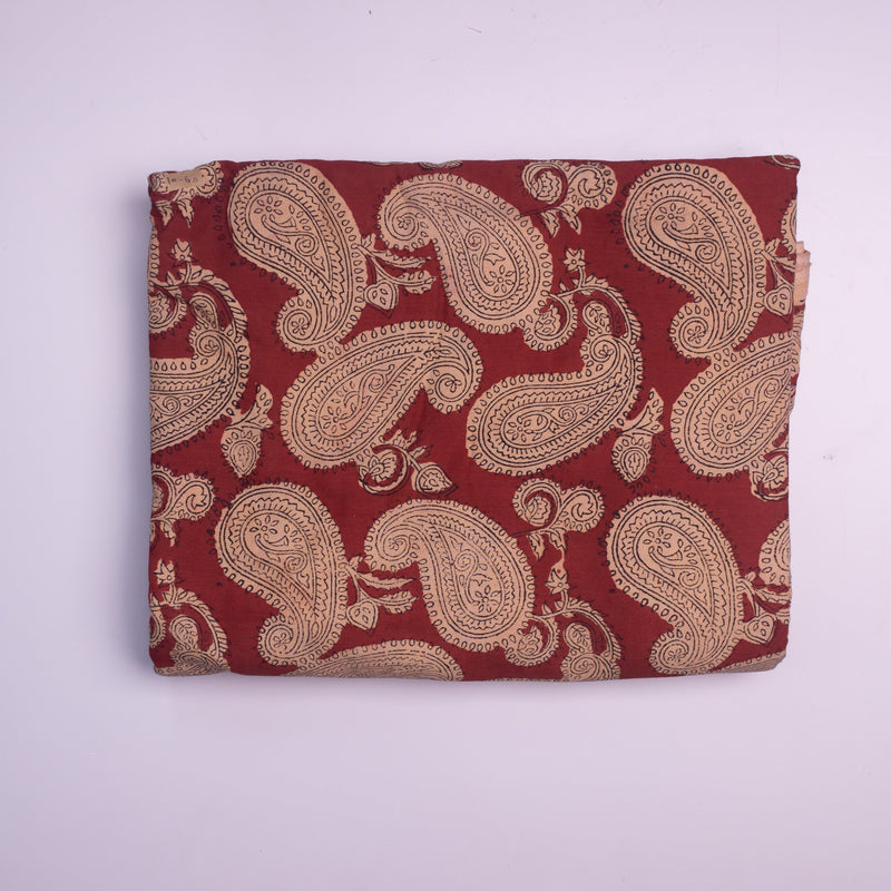 The Indian Paisley Hand Screenprinted Cotton Fabric-fabric-House of Ekam
