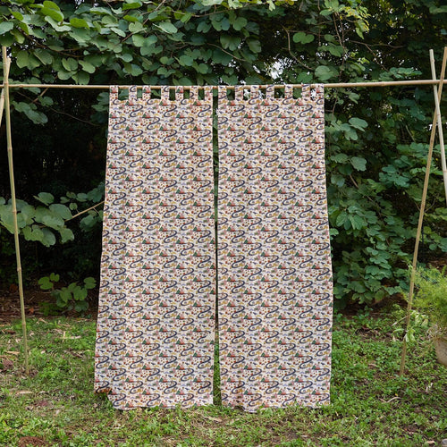 Travel Con Screenprint Kids Cotton Sheer Curtain-Curtains-House of Ekam