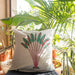 Travellers Palm Blockprint Cushion Cover-Cushion Covers-House of Ekam
