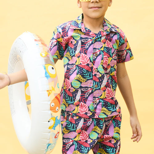 Tropadelic Multicolor Boys Co-ord Set-Kidswear-House of Ekam