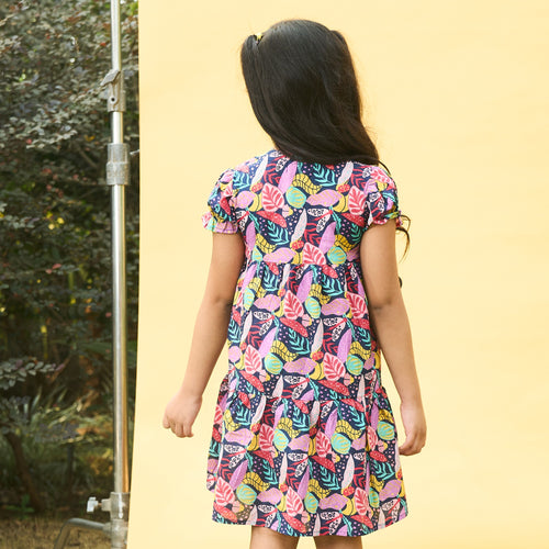 Tropadelic Multicolor Girls Dress-Kidswear-House of Ekam