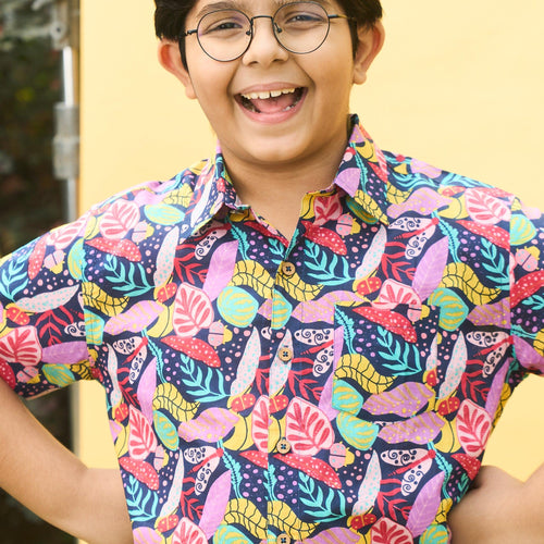 Tropadelic Multicolour Boys Shirt-Kidswear-House of Ekam