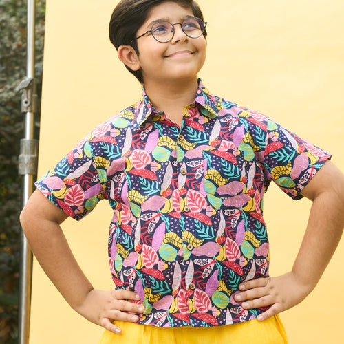 Tropadelic Multicolour Boys Shirt-Kidswear-House of Ekam