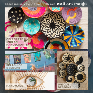 Wall decor - Rattan decor & sabai wall baskets by House of Ekam