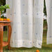 White & Blue Neer Jamdani Cotton Handloom Curtain-Curtains-House of Ekam