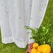White & Multicolor Shutor Saaj Jamdani Cotton Handloom Curtain-Curtains-House of Ekam