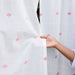 White & Pink Neer Jamdani Cotton Handloom Curtain-Curtains-House of Ekam