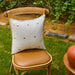 White Red Heart Jamdani Cotton Handloom Cushion Cover-Cushion Covers-House of Ekam